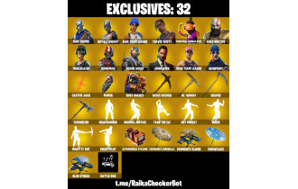 UNIQUE - Travis Scott, Blue Squire [143 Skins, 1650 Vbucks, 96 Axes, 109 Emotes, 101 Gliders and MORE!]
