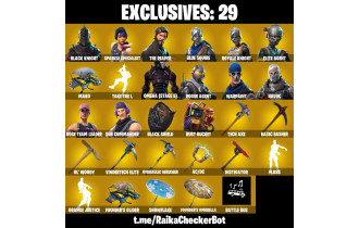 UNIQUE - Black Knight, Take The L [46 Skins, 950 Vbucks, 35 Axes, 53 Emotes, 42 Gliders and MORE!]