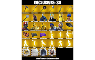 UNIQUE - Rage, Midas (Fully Golden) [123 Skins, 123 Axes, 143 Emotes, 113 Gliders and MORE!]