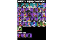 UNIQUE - Renegade Rebel, Aerial Assault Bomber  [31 Skins, 750 Vbucks, 36 Axes, 18 Emotes, 17 Gliders and MORE!]