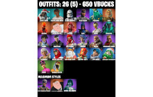 UNIQUE - Birdy [26 Skins, 650 Vbucks, 53 Axes, 47 Emotes, 47 Gliders and MORE!]