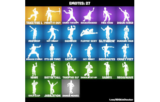 UNIQUE - Take The L [29 Skins, 19 Axes, 27 Emotes,19 Gliders and MORE!]