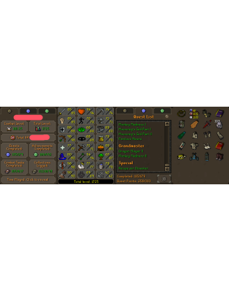 Main | TTL: 1725 | CL: 110 | QP: 258 [Fire Cape, B Gloves, Augury, Ava's, MM2, MM1, DS2, Mithril Gloves + MORE!]
