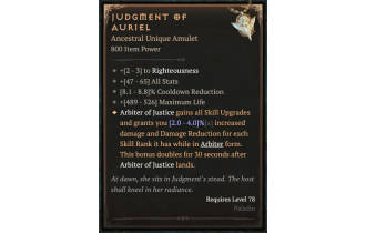 Judgment of Auriel [ ⭐️ Affix: HIGH ROLL] Slaughter SC