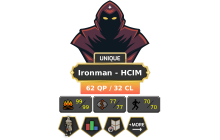 Ironman - HCIM | Main | TTL: 850 | CL: 32 | QP: 62 [Graceful, Pets + MORE!]
