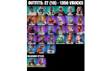 UNIQUE - Slim Shady , Khaby Lame  [27 Skins, 1350 Vbucks, 41 Axes, 32 Emotes, 29 Gliders and MORE!]