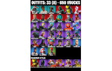 UNIQUE - Manic, Godzilla Evolved [33 Skins, 650 Vbucks, 53 Axes, 31 Emotes, 35 Gliders and MORE!]