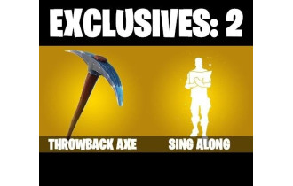 UNIQUE -  Throwback Axe, Sing Along [31 Skins, 700 Vbucks, 47 Axes, 35 Emotes, 35 Gliders and MORE!]