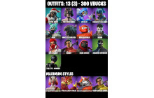UNIQUE -  Santa Dogg, The Night Rose [13 Skins, 300 Vbucks, 21 Axes, 15 Emotes, 14 Gliders and MORE!]