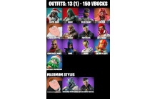 UNIQUE - Peter Griffin , Oscar [13 Skins, 150 Vbucks, 41 Axes, 29 Emotes, 36 Gliders and MORE!]