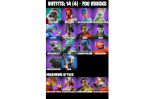 UNIQUE - Santa Dogg , Yulejacket  [14 Skins, 700 Vbucks, 21 Axes, 17 Emotes, 14 Gliders and MORE!]