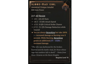 Blood-Mad Idol [ ⭐️ Affix: MAX ROLL] Slaughter SC