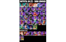 UNIQUE - elina, Meowdas [34 Skins, 1050 Vbucks, 51 Axes, 26 Emotes, 32 Gliders and MORE!]