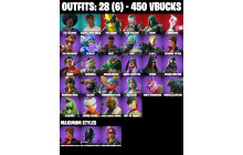 UNIQUE - 1-Ball, Dynamo TNTina [28 Skins, 450 Vbucks, 45 Axes, 28 Emotes, 31 Gliders and MORE!]