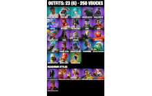 UNIQUE - Godzilla Evolved, Chaos Director  [23 Skins, 250 Vbucks, 48 Axes, 36 Emotes, 41 Gliders and MORE!]