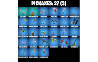 UNIQUE - Santa Dogg , Hero Baymax [16 Skins, 200 Vbucks, 27 Axes, 19 Emotes, 20 Gliders and MORE!]