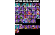UNIQUE - The Night Rose, Dark Doggo [29 Skins, 250 Vbucks, 46 Axes, 26 Emotes, 30 Gliders and MORE!]