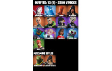 UNIQUE - Hot Marat, Heartspan [13 Skins, 235 Vbucks, 33 Axes, 29 Emotes, 45 Gliders and MORE!]