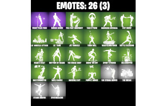 UNIQUE - The Night Rose, Dark Doggo [29 Skins, 250 Vbucks, 46 Axes, 26 Emotes, 30 Gliders and MORE!]