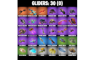 UNIQUE - The Night Rose, Dark Doggo [29 Skins, 250 Vbucks, 46 Axes, 26 Emotes, 30 Gliders and MORE!]