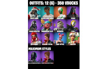 UNIQUE - Backlash, Star Wand [12 Skins, 350 Vbucks, 32 Axes, 15 Emotes, 21 Gliders and MORE!]