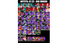 UNIQUE - Crystal, War Machine [47 Skins, 200 Vbucks, 58 Axes, 53 Emotes, 39 Gliders and MORE!]