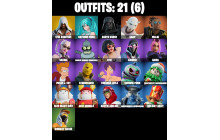 UNIQUE - Team Tomato , Darth Vader  [21 Skins, 37 Axes, 31 Emotes, 44 Gliders and MORE!]