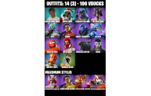 UNIQUE - Shadow Blade Hope, The Night Rose [14 Skins, 100 Vbucks, 33 Axes, 21 Emotes, 25 Gliders and MORE!]