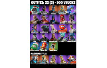 UNIQUE - Omegarok, Spectra Knight [23 Skins, 900 Vbucks, 39 Axes, 35 Emotes, 40 Gliders and MORE!]