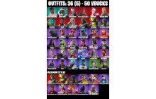 UNIQUE - Crystal, Gwenpool [36 Skins, 50 Vbucks, 52 Axes, 41 Emotes, 39 Gliders and MORE!]