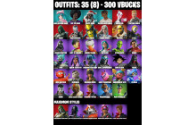 UNIQUE - Goku Black, Katalina [35 Skins, 300 Vbucks, 44 Axes, 34 Emotes, 25 Gliders and MORE!]