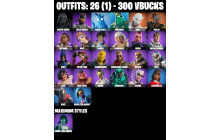 UNIQUE - Solid Snake , Polar Peely [26 Skins, 300 Vbucks, 40 Axes, 32 Emotes, 39 Gliders and MORE!]
