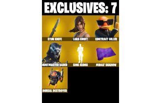 UNIQUE - Huntmaster Saber , Contract Giller [220 Skins, 150 Vbucks, 252 Axes, 183 Emotes, 181 Gliders and MORE!]