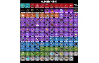 UNIQUE - Contract Giller ,  The Silencer  [132 Skins, 100 Vbucks, 182 Axes, 184 Emotes,143 Gliders and MORE!]