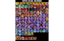 UNIQUE - LeBron James, Tune Squad LeBron [116 Skins, 850 Vbucks, 116 Axes, 86 Emotes,111 Gliders and MORE!]