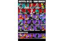 UNIQUE - Jade, Dynamo TNTina [25 Skins, 1000 Vbucks, 51 Axes, 36 Emotes, 37 Gliders and MORE!]