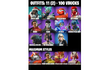 UNIQUE - Driver Axe, Hero Baymax [11 Skins, 100 Vbucks, 19 Axes, 13 Emotes, 13 Gliders and MORE!]