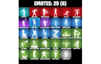 UNIQUE - Skull Trooper , Kylo Ren [28 Skins, 800 Vbucks, 30 Axes, 29 Emotes, 32 Gliders and MORE!]