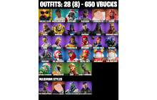UNIQUE - Contract Giller , Aura  [28 Skins, 650 Vbucks, 59 Axes, 40 Emotes, 46 Gliders and MORE!]