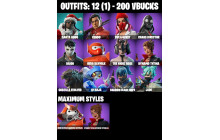 UNIQUE - Santa Dogg , Kendo [12 Skins, 200 Vbucks, 22 Axes, 15 Emotes, 17 Gliders and MORE!]