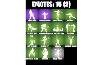 UNIQUE - Santa Dogg , Kendo [12 Skins, 200 Vbucks, 22 Axes, 15 Emotes, 17 Gliders and MORE!]