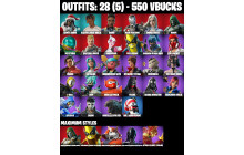 UNIQUE - Undercover Skye, Dynamo TNTina [28 Skins, 550 Vbucks, 43 Axes, 30 Emotes, 29 Gliders and MORE!]