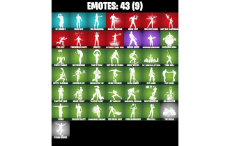 UNIQUE - Harley Hitter , Joltara [36 Skins, 250 Vbucks, 57 Axes, 43 Emotes, 39 Gliders and MORE!]