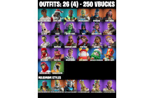 UNIQUE - Khaby Lame, Arctic Adeline [26 Skins, 250 Vbucks, 46 Axes, 29 Emotes, 40 Gliders and MORE!]