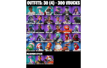UNIQUE - Godzilla Evolved,  Shadow Blade Hope [30 Skins, 300 Vbucks, 39 Axes, 27 Emotes, 34 Gliders and MORE!]