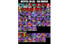 UNIQUE - Gwenpool, Peelverine [39 Skins, 150 Vbucks, 62 Axes, 46 Emotes, 48 Gliders and MORE!]