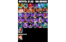 UNIQUE - Goku Black, Polar Peely  [31 Skins, 150 Vbucks, 49 Axes, 28 Emotes, 35 Gliders and MORE!]