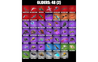 UNIQUE - Gwenpool, Peelverine [39 Skins, 150 Vbucks, 62 Axes, 46 Emotes, 48 Gliders and MORE!]