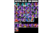 UNIQUE - Dynamo TNTina, Undercover Skye [29 Skins, 200 Vbucks, 51 Axes, 28 Emotes, 32 Gliders and MORE!]