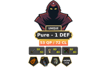 Pure - 1 DEF | TTL: 890 | CL: 72 | QP: 53 [Infernal, Dizana's Quiver, Ava's, Mithril Gloves, DT1, 99 MAGE + MORE!]